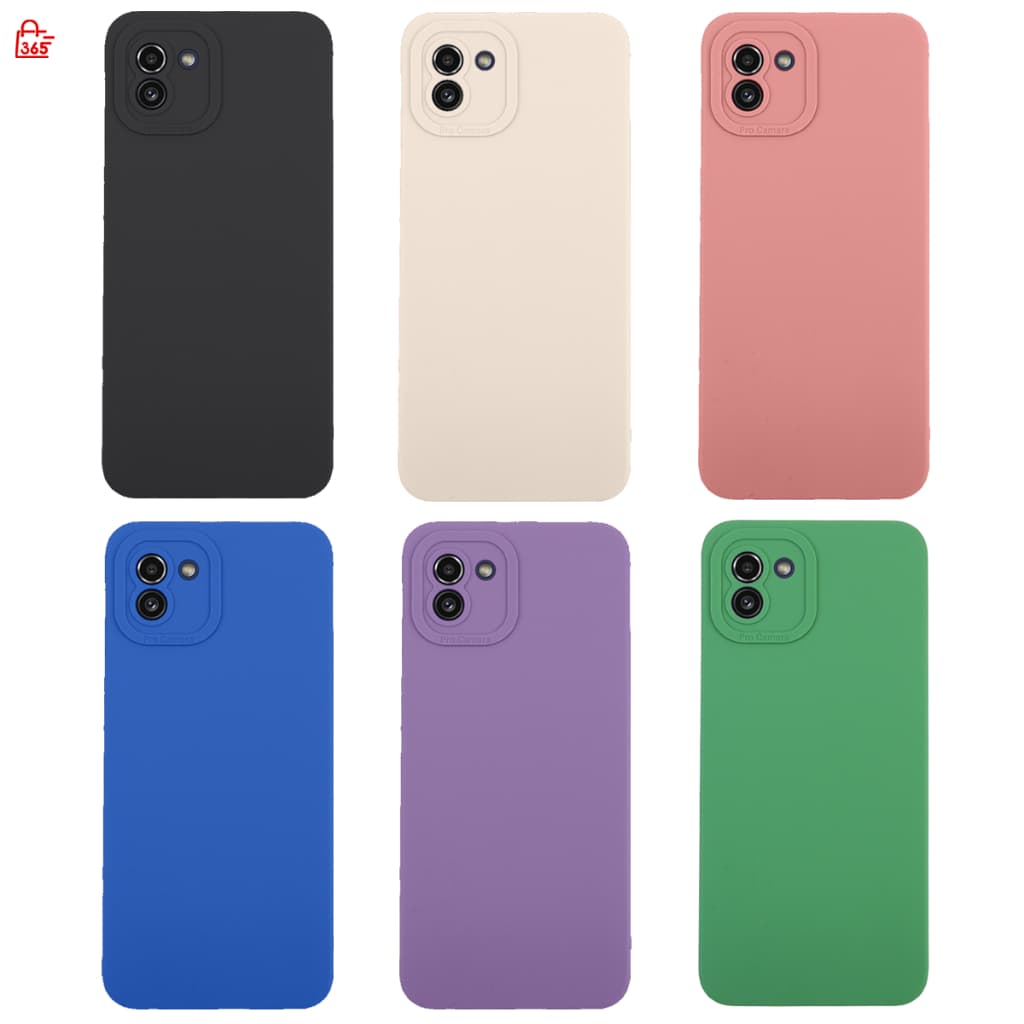 เคส สำหรับ Samsung Galaxy A03 เคสซิลิโคนนิ่ม กันกล้อง TPU สีพื้น รูปที่ 1