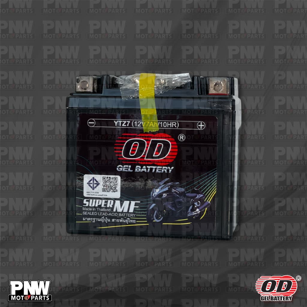 แบตรถมอเตอร์ไซค์ OD YTZ7 PCX ทุกรุ่น, Fazzio, CBR150, MX, Click 125 I, Fiore, Filano รูปที่ 2
