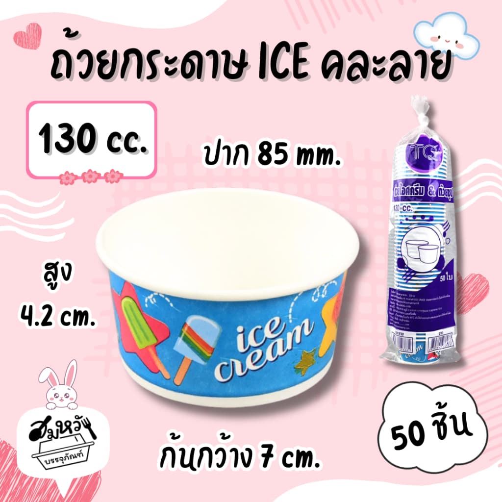 ถ้วยกระดาษเคลือบ PE พิมพ์ลาย Food Grade ปลอดภัย มี 6 ขนาด รูปที่ 2
