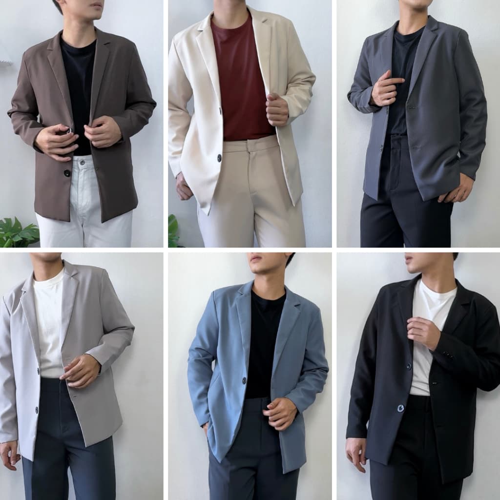 Blazer เบลเซอร์ผู้ชาย สไตล์มินิมอล ชุดออกงาน