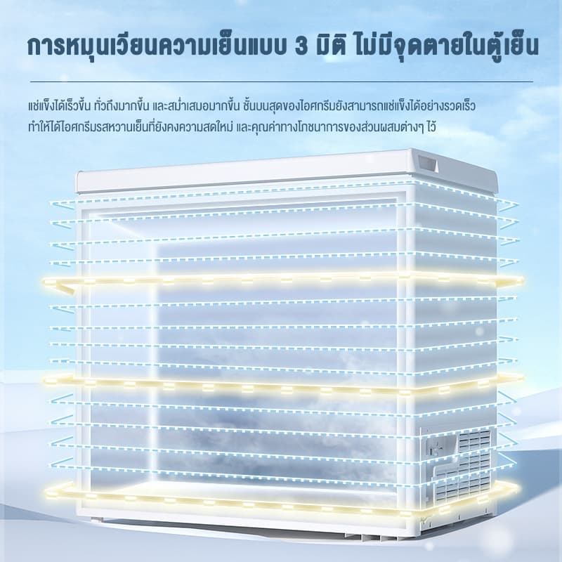 PANSON ตู้แช่ฝาทึบ ตู้แช่แข็ง 7.0Q ขนาดเล็กในครัวเรือน ความจุ 228 ลิตร ตู้แช่แข็งครัวเรือน แช่เบียรวุ้น แช่นม ประหยัด รูปที่ 4