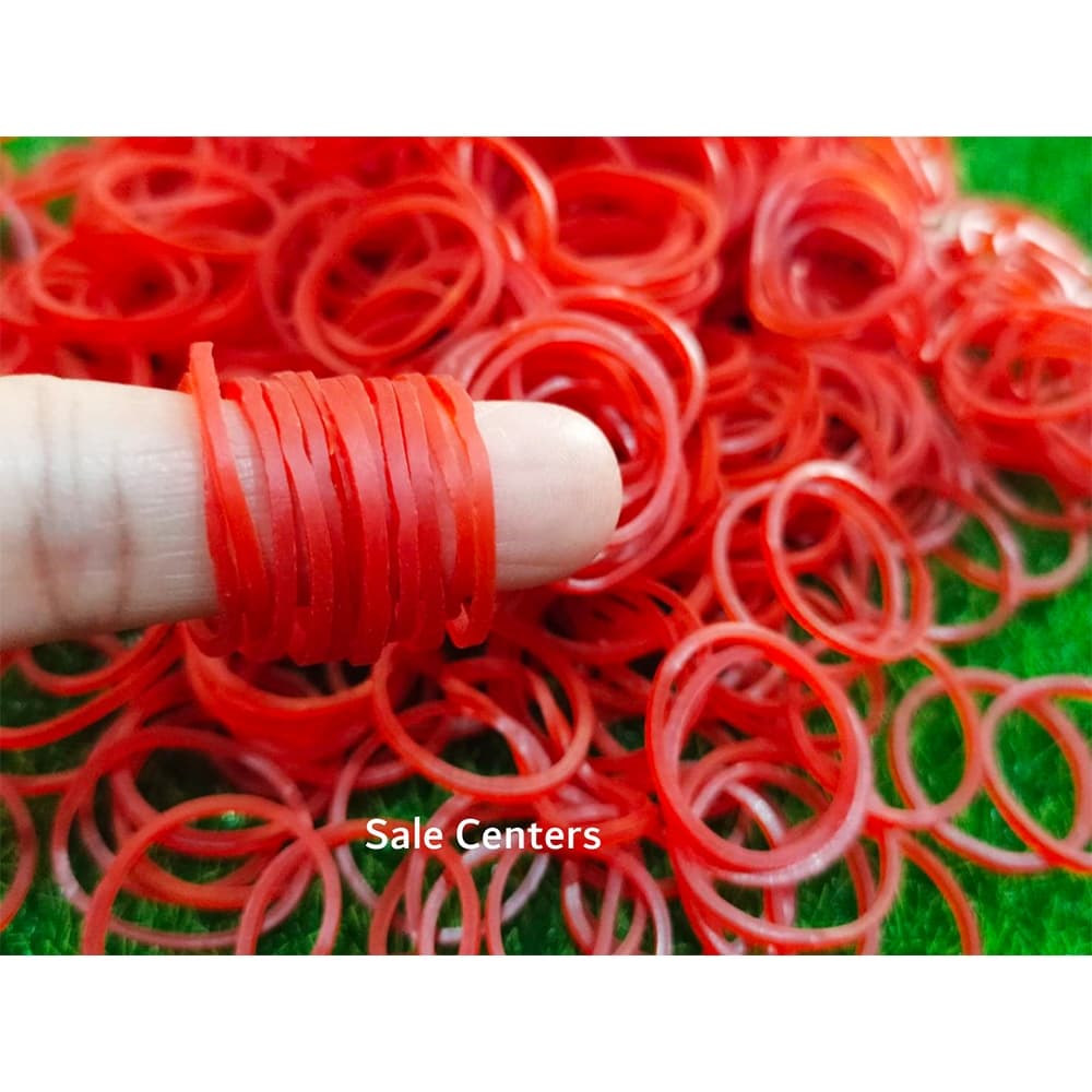 หนังยางรัดแหนม สีแดง หนังยางจิ๋ว ขนาดวง 2 cm. ยางจิ๋ว วงเล็ก ยางวงเล็ก mini Rubber band รูปที่ 2
