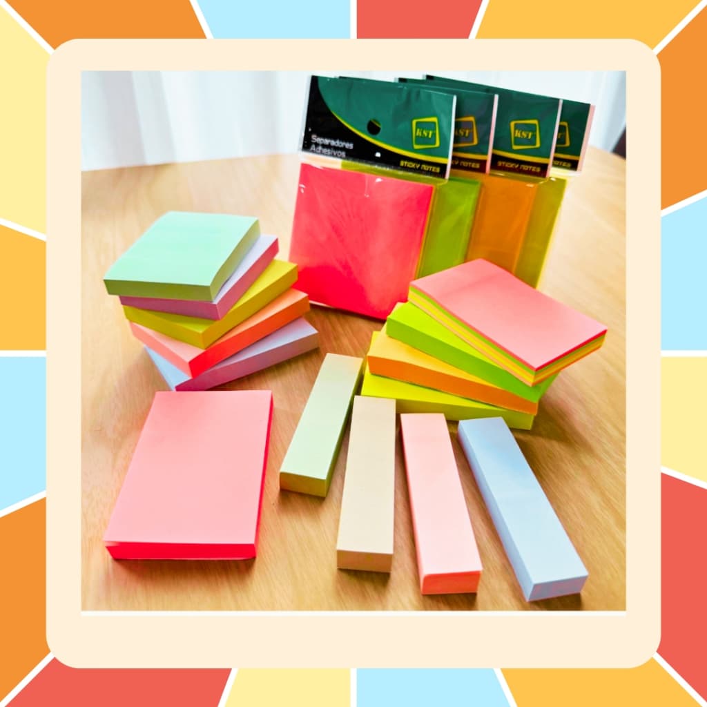 กระดาษโน้ต มีกาวในตัว รุ่น Premium sticky note กระดาษสีพาสเทล 100 แผ่น มีหลายสี หลายแบบ รูปที่ 9