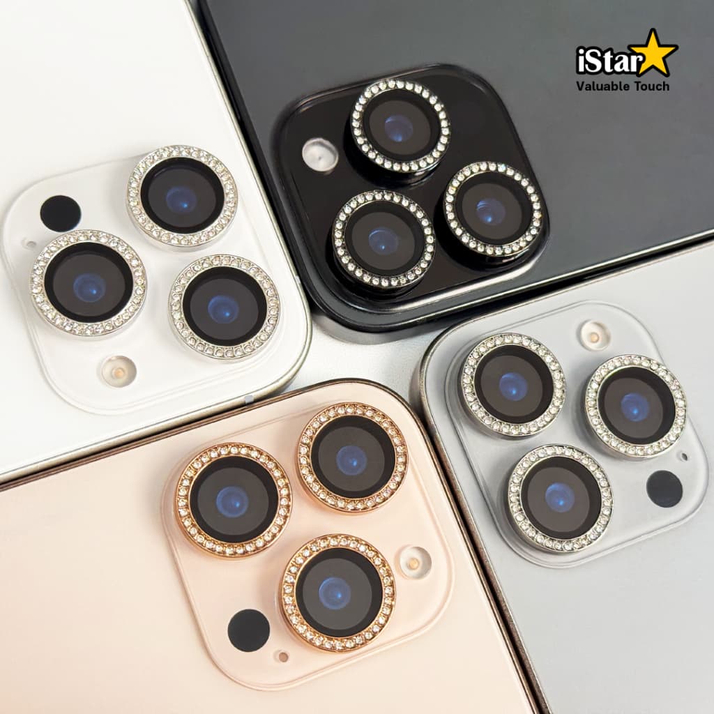 iStar ฟิล์มกระจกเลนส์กล้อง วงเพชร Camera Lens Diamond For iphone 17ProMax 17 Air 16ProMax 16Plus 16 รูปที่ 7