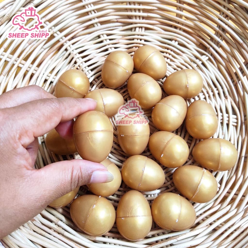 ไข่เงินไข่ทอง ไข่จับฉลาก ไข่ใหญ่เท่าไข่ไก่ ไข่เล็กเท่าไข่นกกระทา ตักไข่ ไข่พลาสติก ลอยน้ำได้ เล่นเกม รูปที่ 8