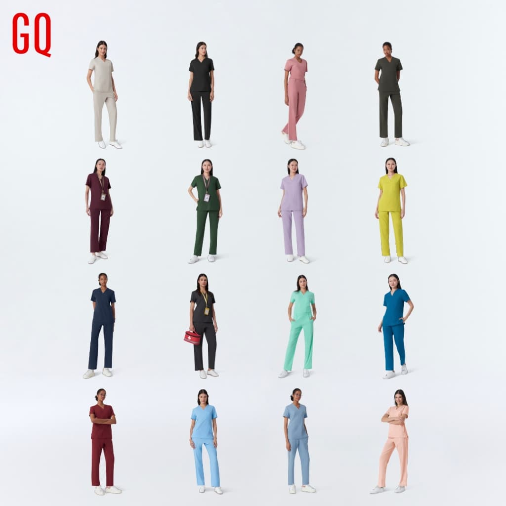 GQ Pro MED Women Scrub Premium Collection - เสื้อสครับผู้หญิง ผ้าสะท้อนน้ำ ใส่สบาย ยับยาก รูปที่ 2