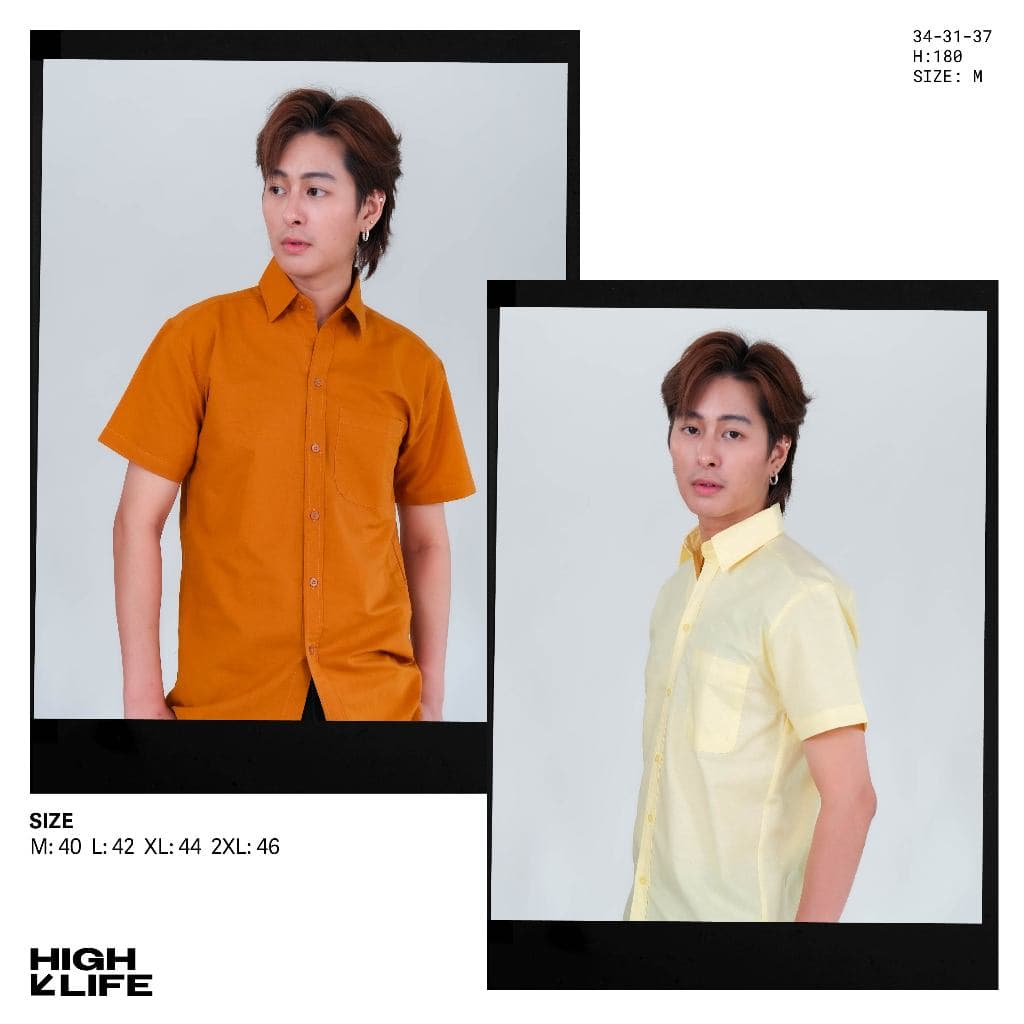 ‼ ‼งานไซส์ 12สี เชิ้ตคอปกเเขนสั้น ผ้าOxford รูปที่ 8