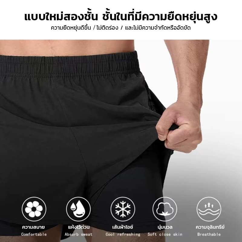 2025 ชุดว่ายน้ําผู้ชาย ชุดว่ายน้ำแขนสั้น+กางเกงว่ายน้ำผู้ชาย ชุดว่ายน้ําทูพีชผ้าเนื้อดี รูปที่ 6