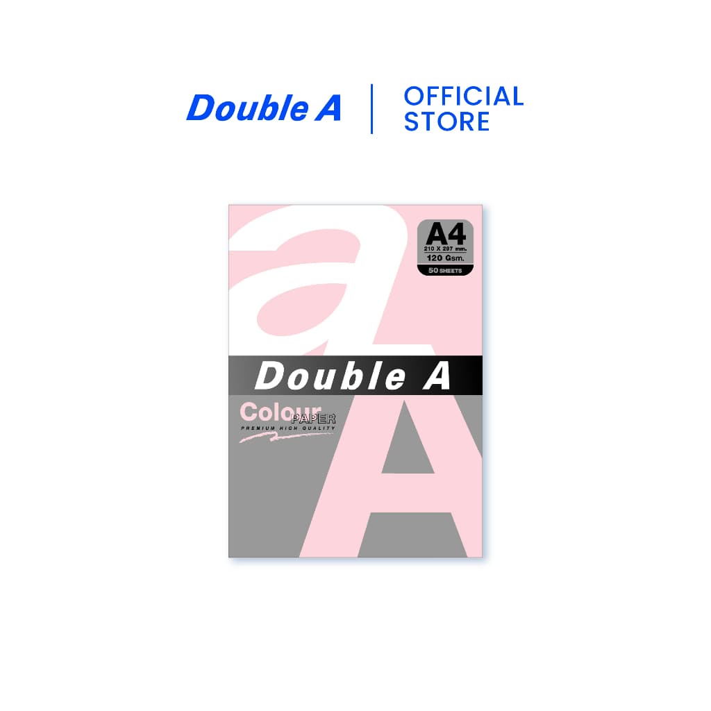 Double A กระดาษสี A4 หนา 120 แกรม จำนวน 50 แผ่น/แพ็ก จำหน่าย 1 แพ็ก รูปที่ 1