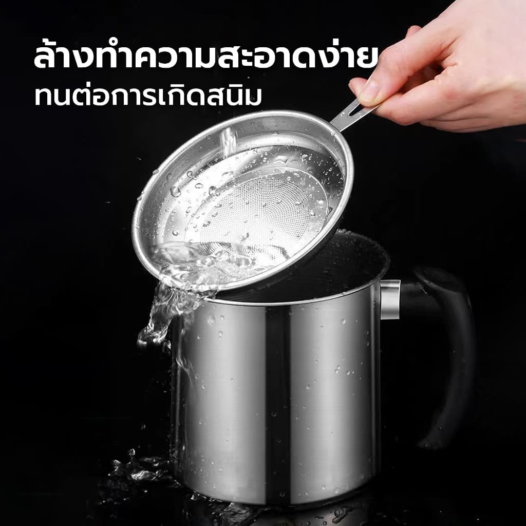 Alechaung หม้อกรองน้ํามันสแตนเลส 304สแตนเลส ที่กรองน้ํามัน 1.3/1.8L หม้อกรองน้ํามัน oil filter pot รูปที่ 7