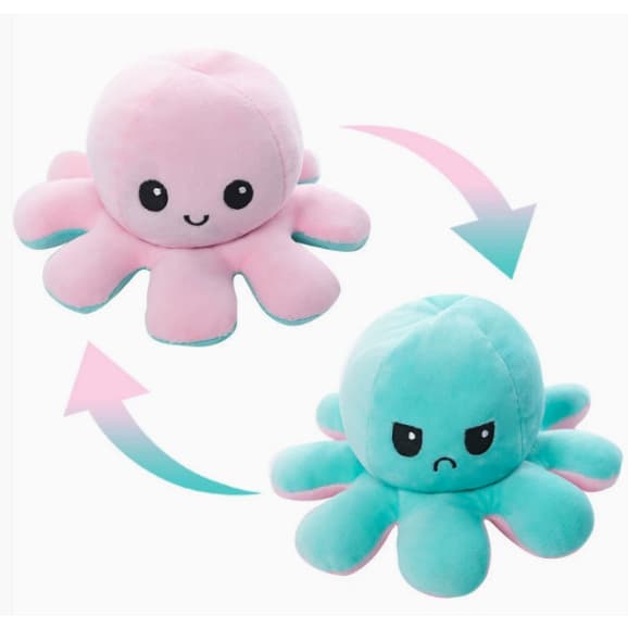 ส่งจากไทย !! 32 สี ตุ๊กตาปลาหมึก 20cm ตุ๊กตาปลาหมึกเปลี่ยนหน้า กลับด้านสลับสี พลิกเปลี่ยนสีได้ รูปที่ 5