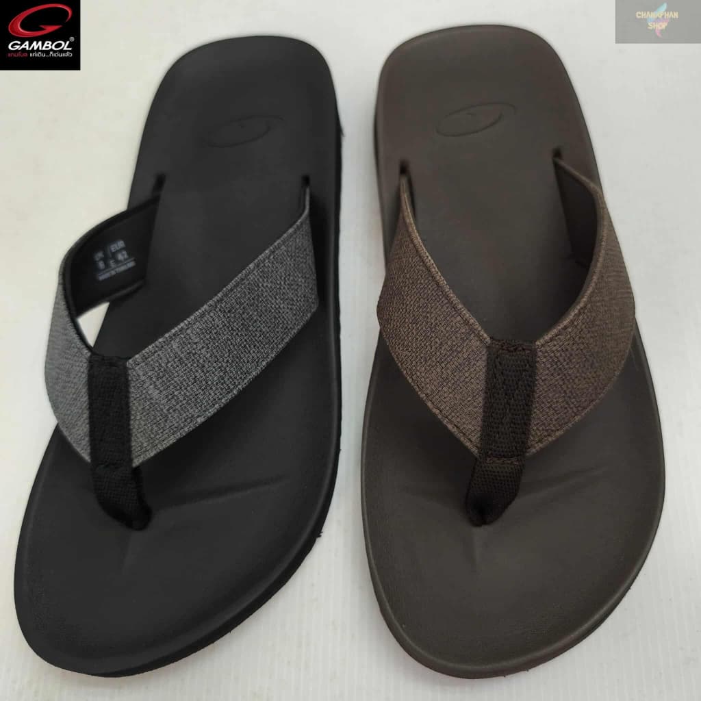GAMBOL แกมโบล ZEN BOLD รองเท้าแตะแบบหนีบชาย รุ่น GM11451 สีดำ/สีน้ำตาล Size 40-44 รูปที่ 1