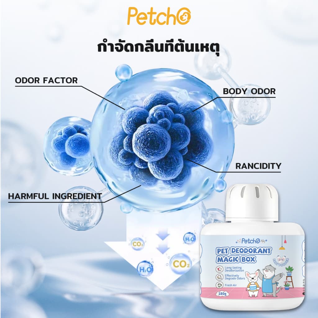 Petcho เพ็ท ดีโอโดแรนท์ เมจิก บ็อกซ์ กำจัดกลิ่นที่ต้นตอ อากาศสดชื่น กำจัดกลิ่นฉี่แมว กำจัดกลิ่นสุนัข รูปที่ 6