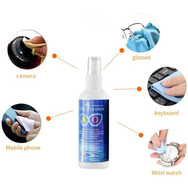 น้ำยาเช็ดเลนส์แว่น น้ำยาเช็ดเลนส์ AO lens cleaner ขนาด 60 ml ขวดสเปรย์ขนาดเล็ก น้ำยาทำความสะอาดอเนกประสงค์ รูปที่ 8