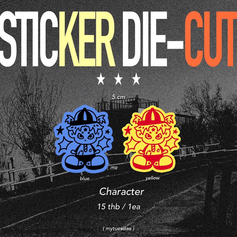 sticker die-cut สติ๊กเกอร์ไดคัท 100% รูปที่ 5