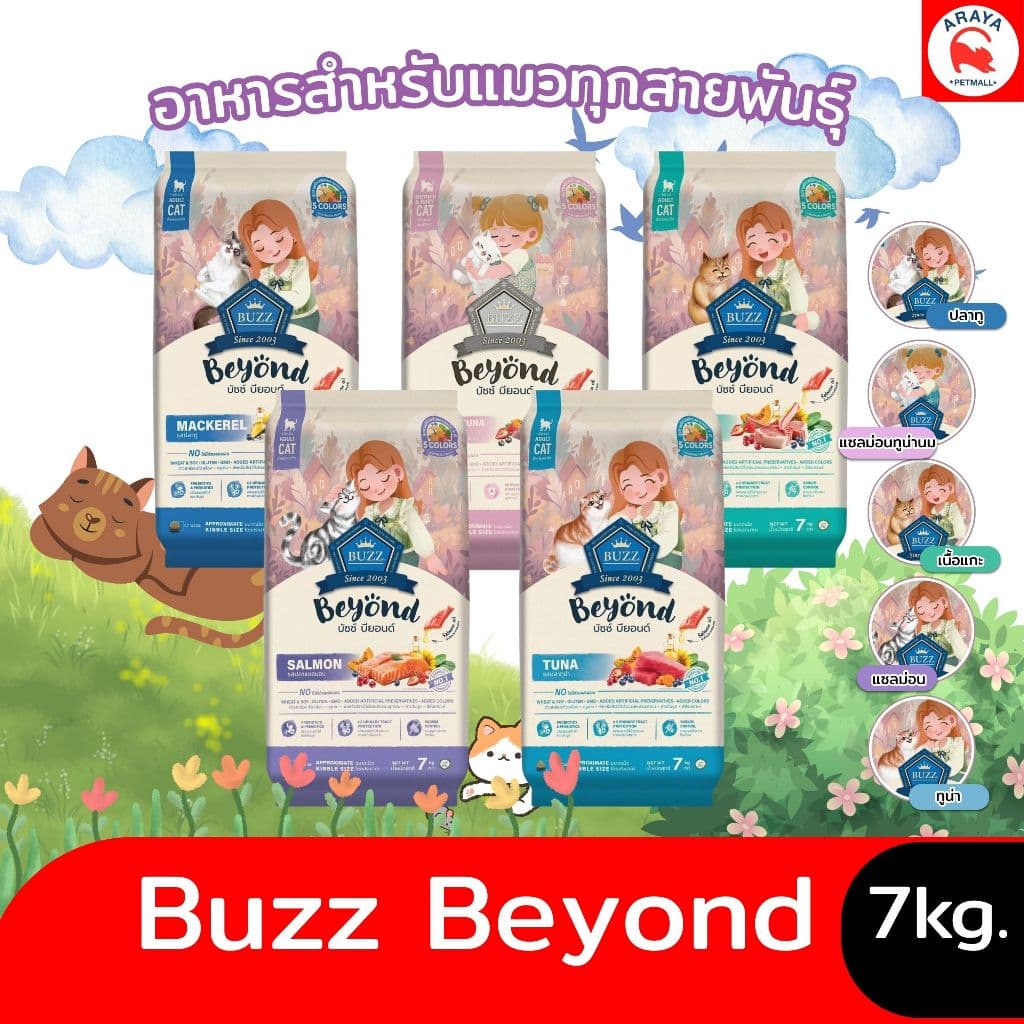 "7kg "อาหารแมว Buzz Beyond - อาหารแมวสำหรับแมวโตทุกสายพันธุ์