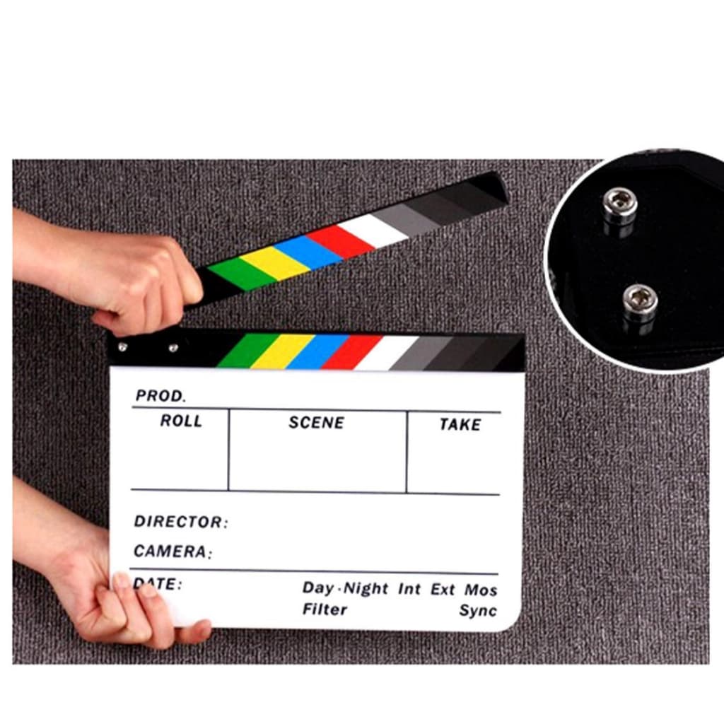 Clapper Board Acrylic Movie Action Slate Clapper Board ลูกตุ้มคณะอะคริลิค รูปที่ 7