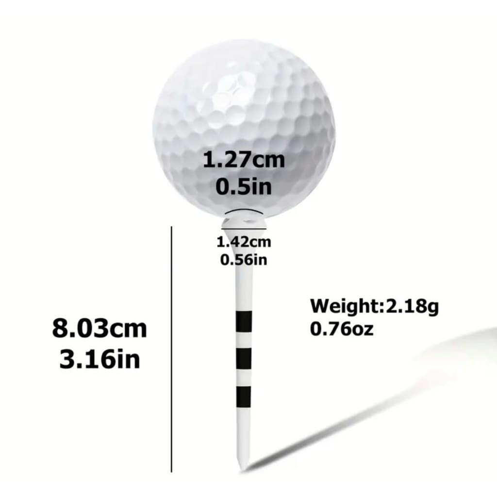ทีลาย Professional Golf Tee – 10/20/50 ชิ้น | Combo 14/20 ชิ้น | ทีวางลูกกอล์ฟ ยาว 83/70 มม. รูปที่ 7