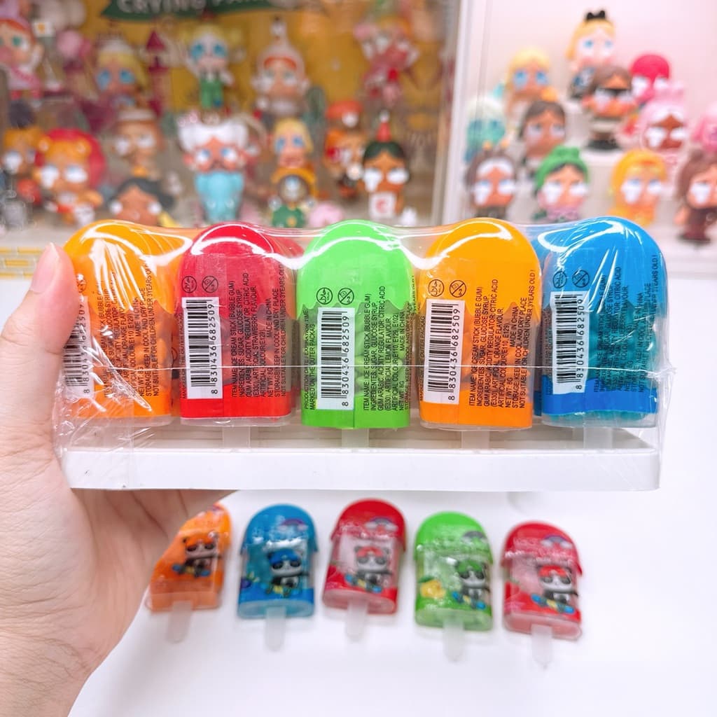 ไอติมเเพนด้าหมากฝรั่งสติ๊ก 5 สี 1 เเพค 30 ชิ้น ขนม วัยเด็ก แมคโคร ขนม แผง เยลลี่ ขนมยุค90 ในตํานาน รูปที่ 3