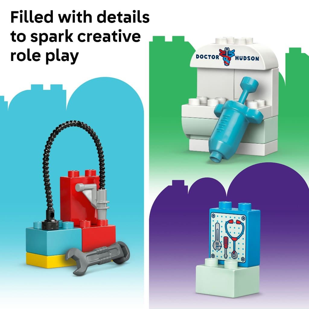 LEGO DUPLO Disney 10456 McQueen's Visit to Doc's Garage , Building Blocks, Kids Toy รูปที่ 6