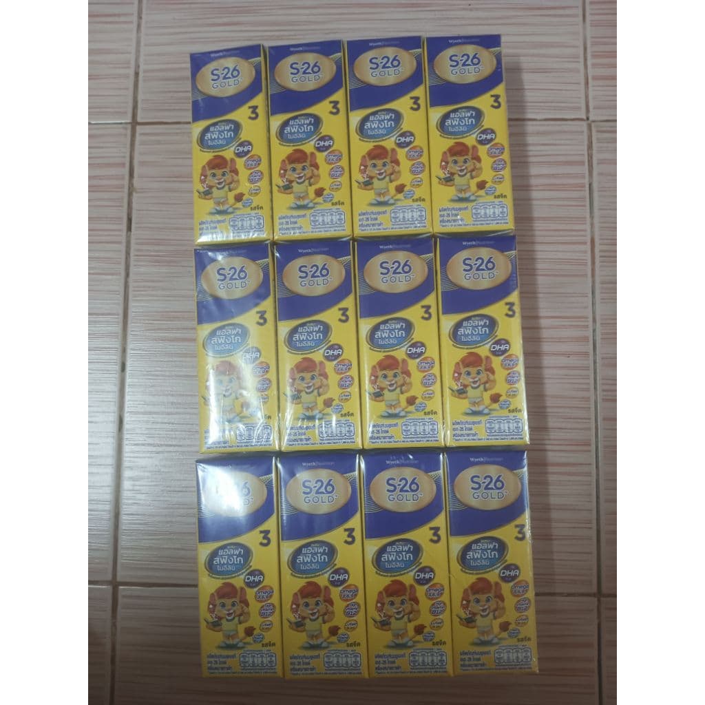 S26 gold UHT สูตร 3 รสจืด 180 มล. 12 กล่อง รูปที่ 1