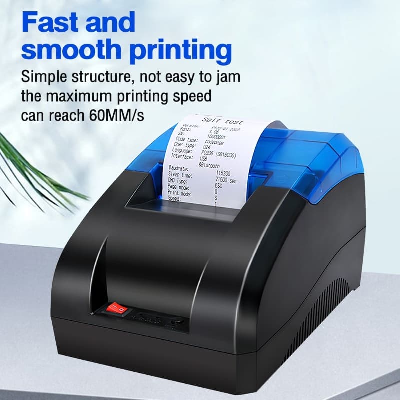 เครื่องพิมพ์ใบเสร็จ Printer Bluetooth เครื่องปริ้น เครื่องพิมพ์บาร์โค้ด ไม่ต้องใช้หมึก พิมพ์เร็ว ไม่ใช้หมึก รับประกัน5ป รูปที่ 3