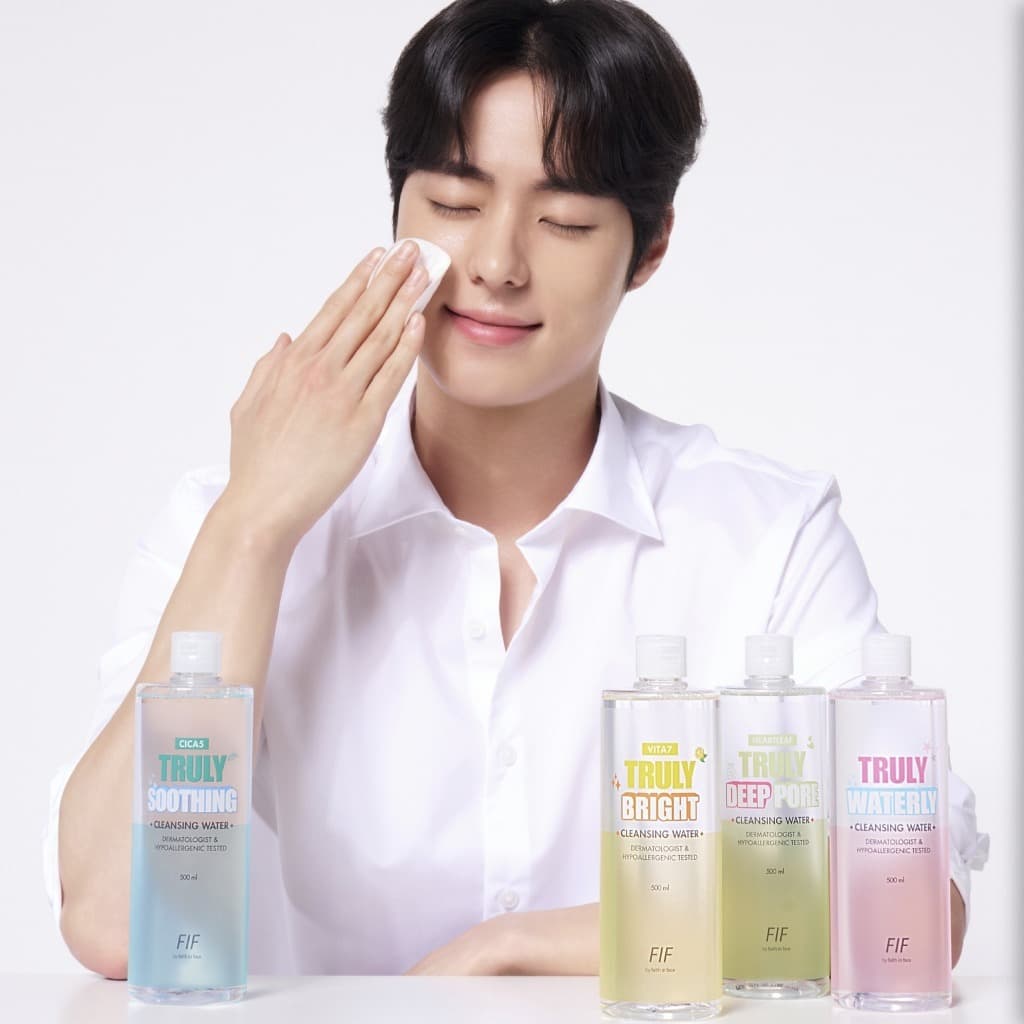 ถูก/แท้/มีไลฟ์ เช็ดเครื่องสำอาง Faith in Face Truly Waterly Cleansing Water คลีนซิ่ง สลายเมคอัพ รูปที่ 3