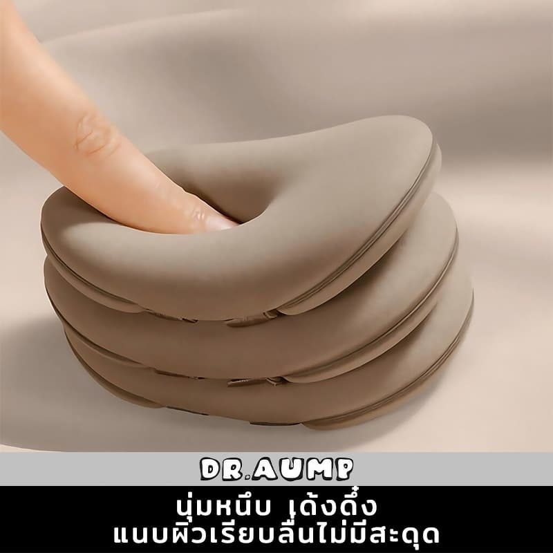Dr.aump ข้ามริบบิ้น พัฟ พัฟฟองน้ำนุ่มฟูเหมือนมาชเมลโล่ สัมผัสสบาย เครื่องมือแต่งหน้าพัฟ soft puff รูปที่ 5