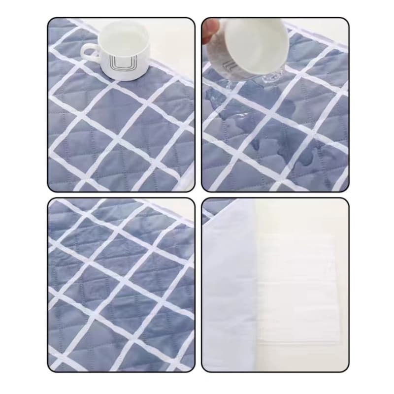 ผ้ารองฉี่3ชั้น ผ้ารองกันฉี่ 6ขนาด 120x150cm/150x200cm ผ้ารองฉี่ผู้ใหญ่ ซักได้ กันน้ํา แผ่นรองฉี รูปที่ 8