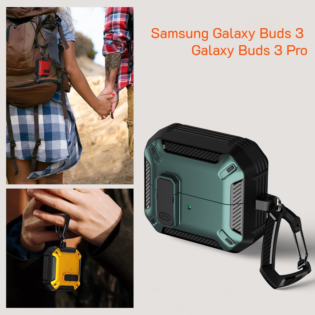 เคส Samsung buds3 / buds 3 pro / buds3 FE เคสใส ฝาครอบ คลิปล็อค ป้องกันหาย เคสแข็ง พร้อมที่คล้อง รูปที่ 6