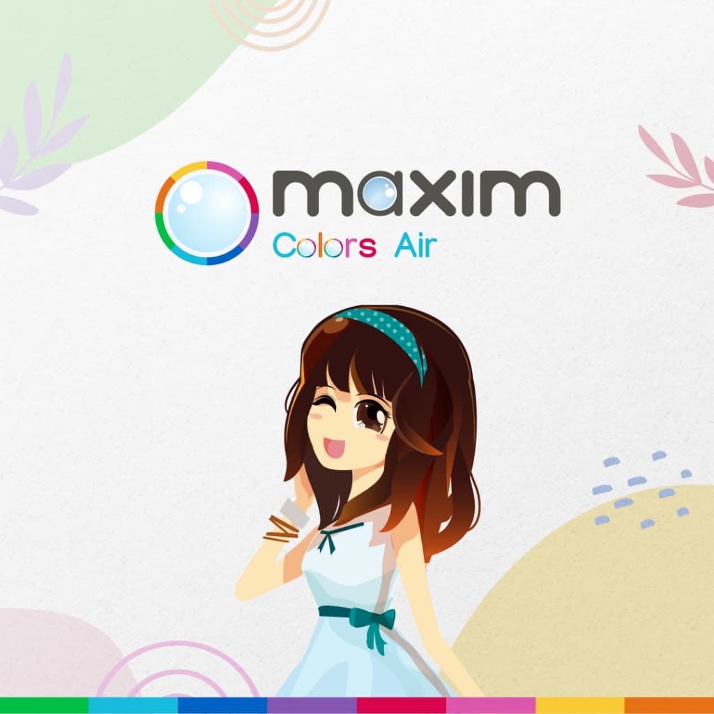 maxim คอนแทคเลน์สี รายเดือน รุ่นตาสวย กล่องสีฟ้า รูปที่ 9