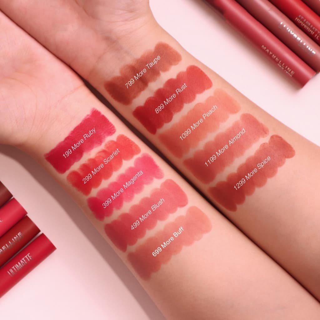 Maybelline Ultimatte Sensational Lipstick ลิปอัลทิแมท ผสมเบลอลิ่งเจล 1.7 กรัม รูปที่ 4