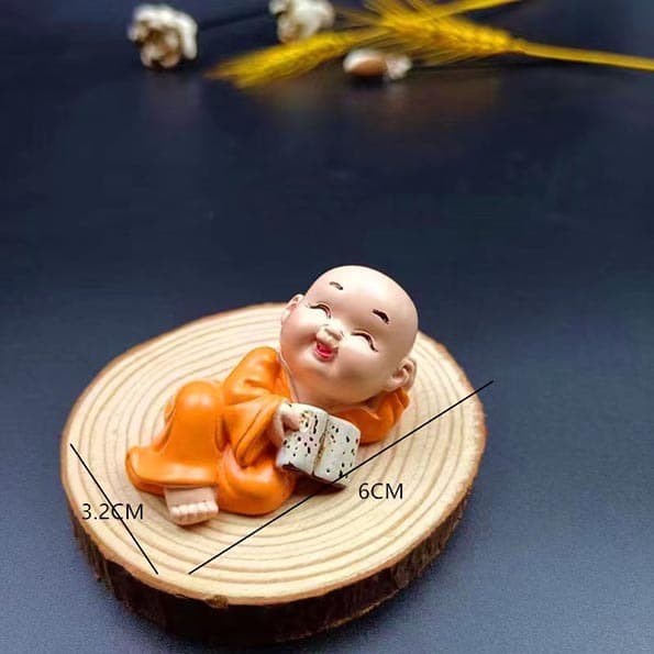 E9 8 ชิ้น เณรน้อย สร้างสรรค์พระภิกษุสงฆ์เล็ก ๆ น้อย ๆ ตุ๊กตาเรซิน, ของขวัญวันเกิด, ตกแต่งรถตุ๊กตา, เค้กตกแต่ง รูปที่ 2