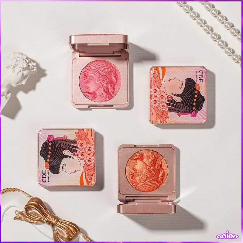 บลัชออน เนื้อฉ่ำวาว เม็ดสีแน่น ติดทน กันน้ำ Smart Girl Reading Blush CDE รูปที่ 1
