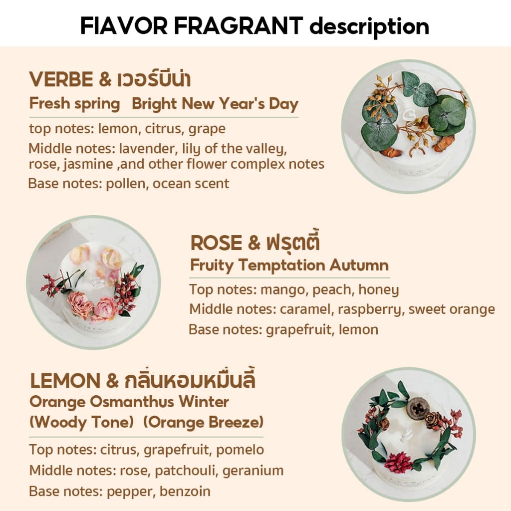 𝓫𝓪𝓫𝓲𝓮𝓶𝓲𝓵𝓭𝔂 เทียนหอม ของขวัญปีใหม่ กลิ่นฤดูกาล candle soy wax เทียนหอมอโรม่า กลิ่นดอกไม้ เทียนหอมสร้างบรรยากาศ รูปที่ 9