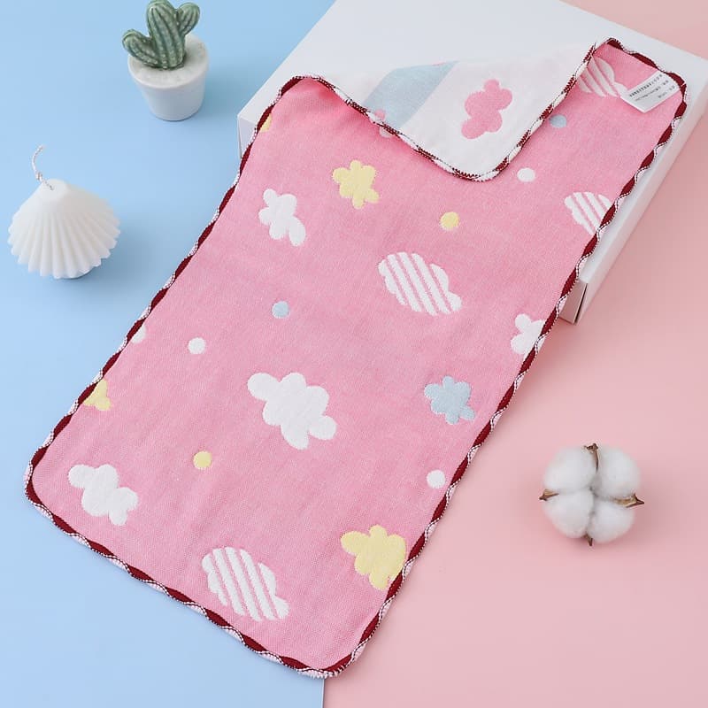 ผ้าเช็ดหน้าเด็ก ผ้าเช็ดหน้าสาลู ทอ 6ชั้น ขนาด30*70ซม. Cotton100% รูปที่ 1