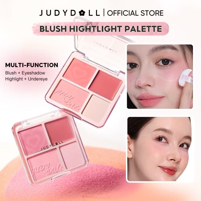 JUDYDOLL Blush & Highlight บลัชออนและไฮไลท์ สีสวย ทนทานตลอดเวลา กันน้ำ 9g รูปที่ 3