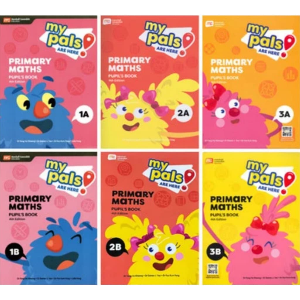 หนังสือเรียน/แบบฝึกหัดเลข 🆕️ My Pals are Here! Maths Pupil's book/Workbook (4th Edition) 🌈 1A 1B 2A 2B 3A 3B 4A 4B 📕