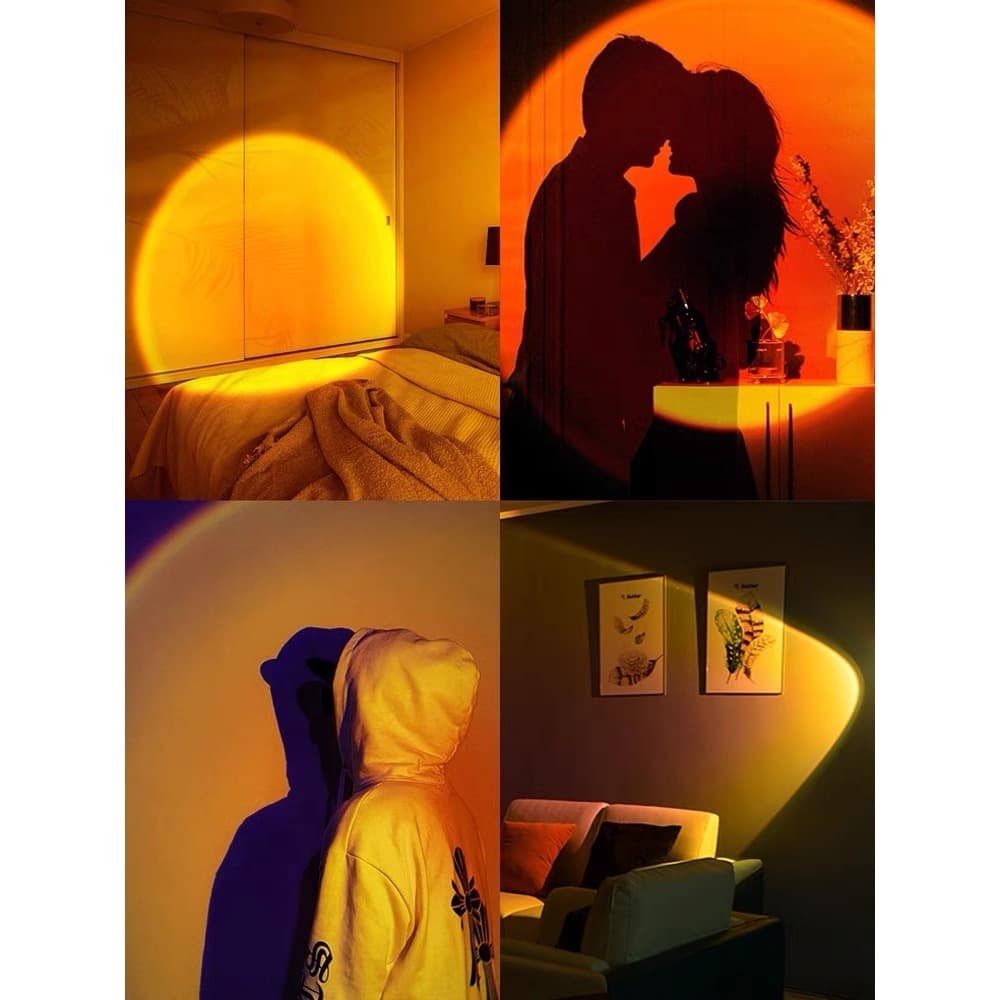 โคมไฟโปรเจคเตอร์ RGB LED ไฟโรเซ่ สีรุ้ง พระอาทิตย์ตก ไฟแต่งห้องเกาหลี รูปที่ 5