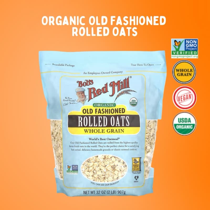 Bob's Red Mill Organic Rolled Oat |โรลโอ๊ต ข้าวโอ๊ตแผ่น รีดแบน ออร์แกนิค 907g | Sunshine Market รูปที่ 1