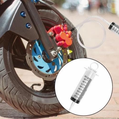 ไฮดรอลิกดิสก์เบรกเครื่องมือยุบ Disc Brake น้ำมันแร่ปล่อยของเหลวชุดยุบ 100ML เข็มฉีดยา 40 ซม. เครื่องมือทั่วไปสำหรับท่อ รูปที่ 3