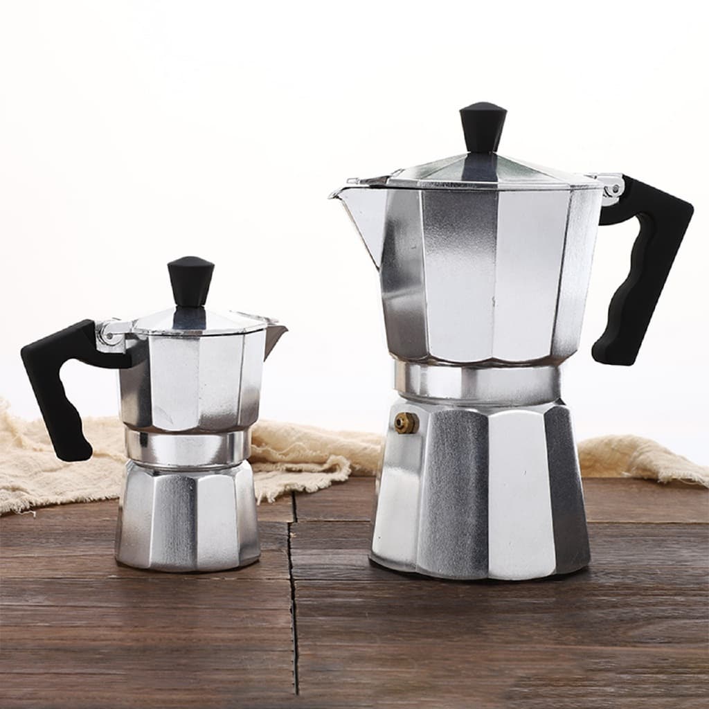 Alechaung โมก้าพอท กาต้มกาแฟสด อลูมิเนียม เครื่องต้มกาแฟ ชุดชงกาแฟสด mokapot 3cup 6cup 9cup แบบพกพา รูปที่ 7