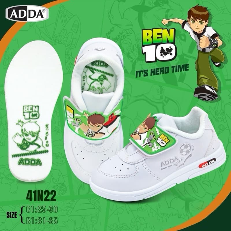 รองเท้านักเรียนadda เด็กผู้ชาย คัชชูหนังดำ/ผ้าใบวอมขาว ลาย เบ็นเท็น/ชินจัง ไซร์25-35มีใบเสร็จให้ รูปที่ 4
