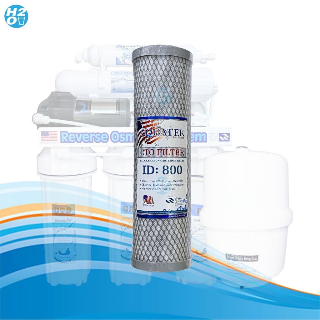 AQUATEK ไส้กรองน้ำ คาร์บอนบล็อค Carbon Block CTO 10 นิ้ว คาร์บอนอัดแท่ง สำหรับเครื่องกรองน้ำทั่วไป รูปที่ 5