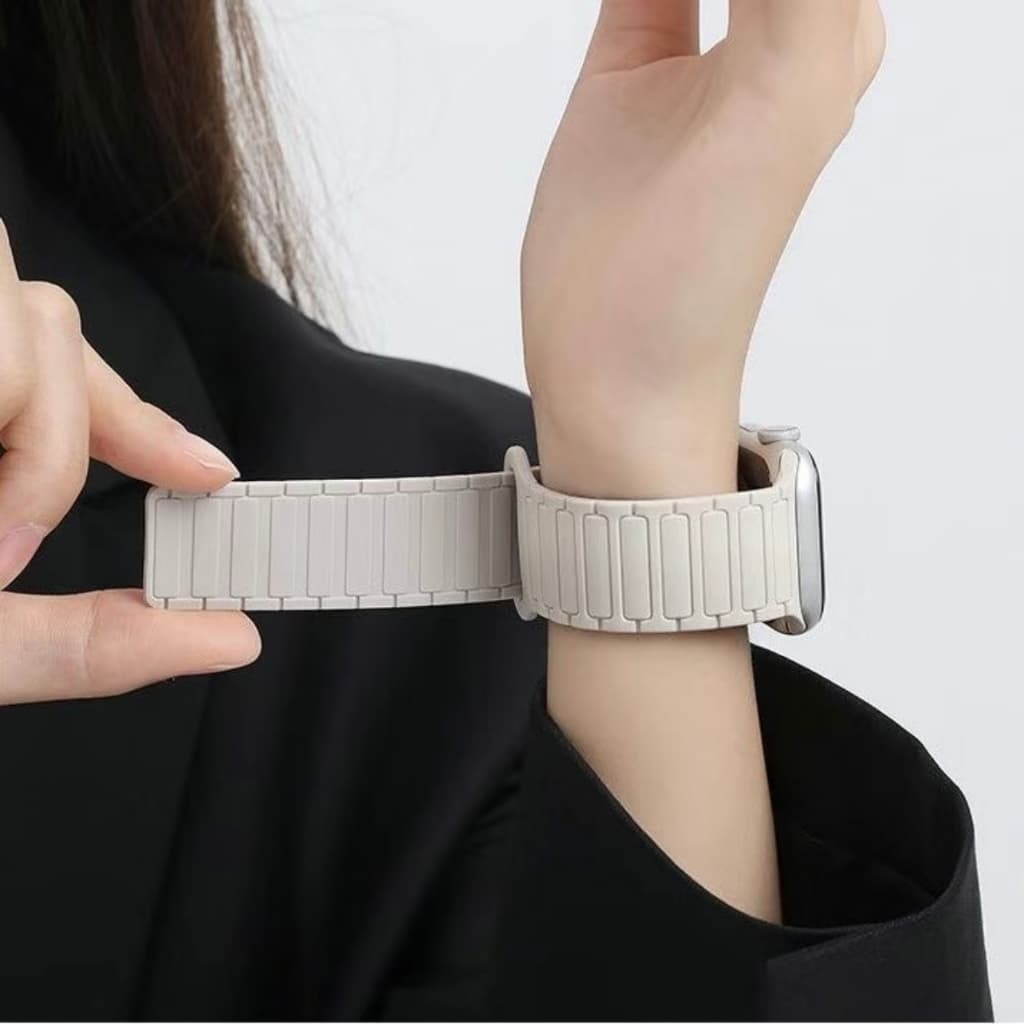 สาย smart watch 40/44/45/41/46/38มม สายนาฬิกา smart watch 11 10 9 8 ultra 7 6 5 4 3 นิ่ม เเบบเเม่เหล็ก a01 A-star รูปที่ 8