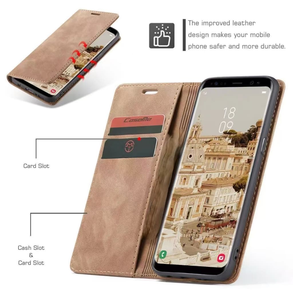 เคสฝาพับหนัง Xunte สำหรับ Samsung A16 A26 A36 A56 A06 4G A06 5G A05 A05S S24FE กระเป๋า ใส่บัตรได้ ตั้งได้ รูปที่ 7