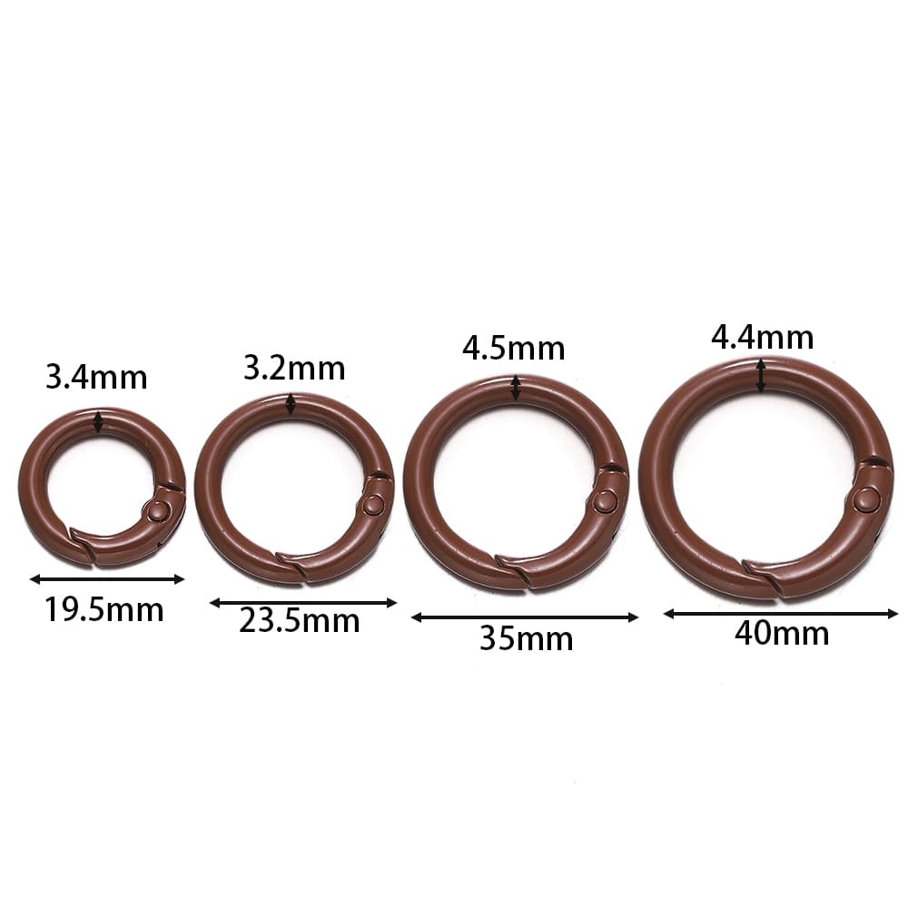 5ชิ้น โลหะผสมสังกะสี คล้องพวงกุญแจ ห่วงกลมขนาด สีแคนดี้ DIY การทำเครื่องประดับจากเชือกคล้องกุญแจ รูปที่ 5