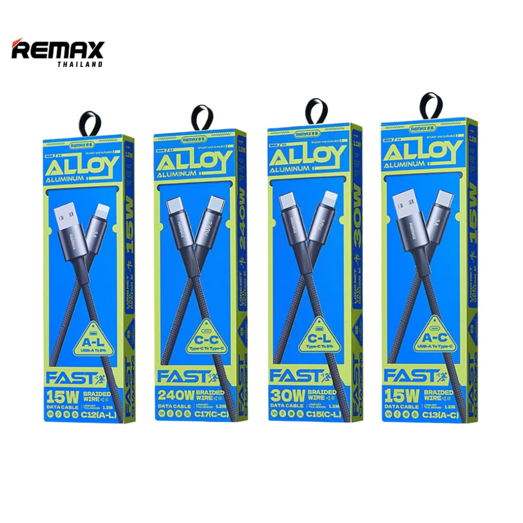 Remax Cable C12 / C13 / C15 / C17 - สายชาร์จ ชาร์จเร็ว USB to IP / USB to Type-C / Type-C to Type-C / Type-C to IP รูปที่ 8