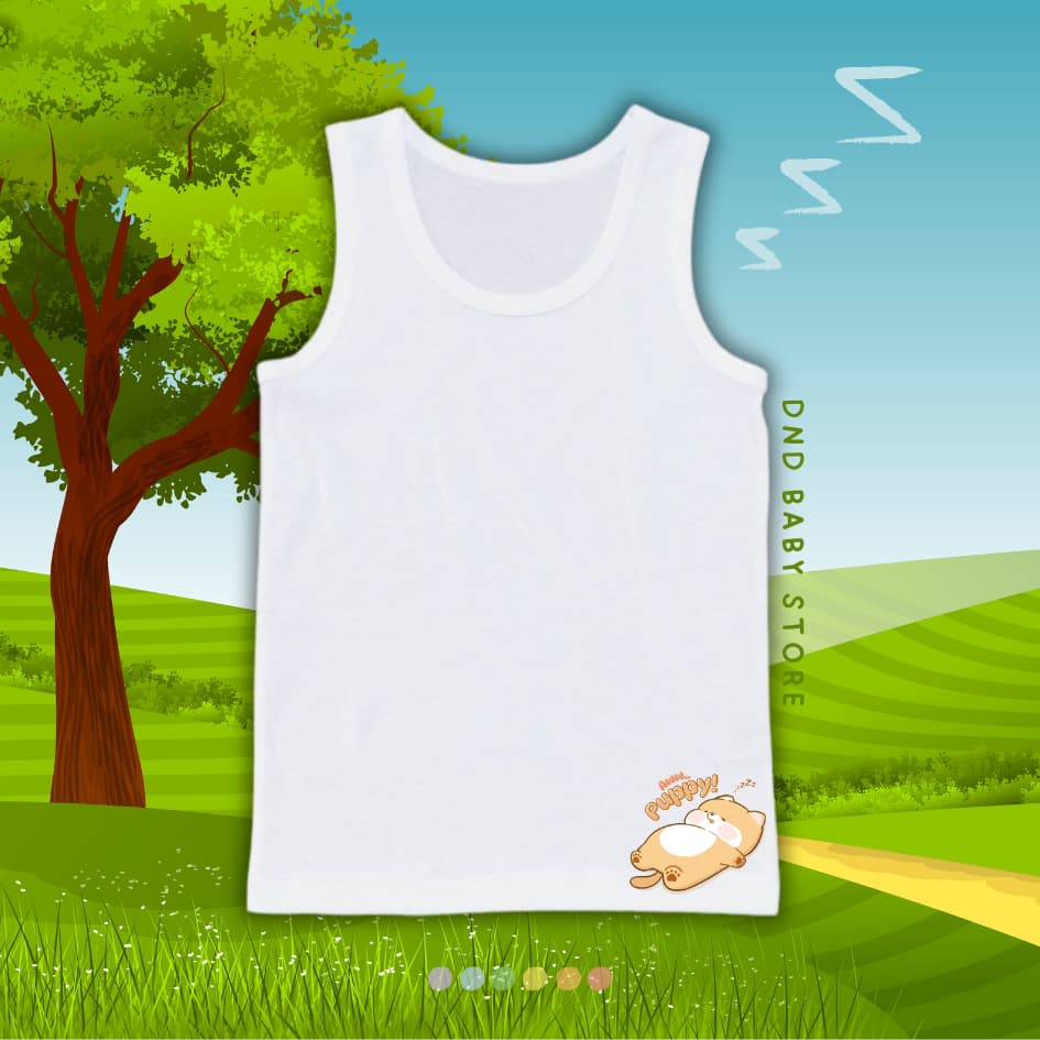 เสื้อซับในเด็ก เสื้อกล้ามเด็กลาย สัตว์นอน Animal Sleep Zoo นุ่มระบายอากาศได้ดี ไซส์ 1-11ปี #เสื้อกล้าม รูปที่ 5