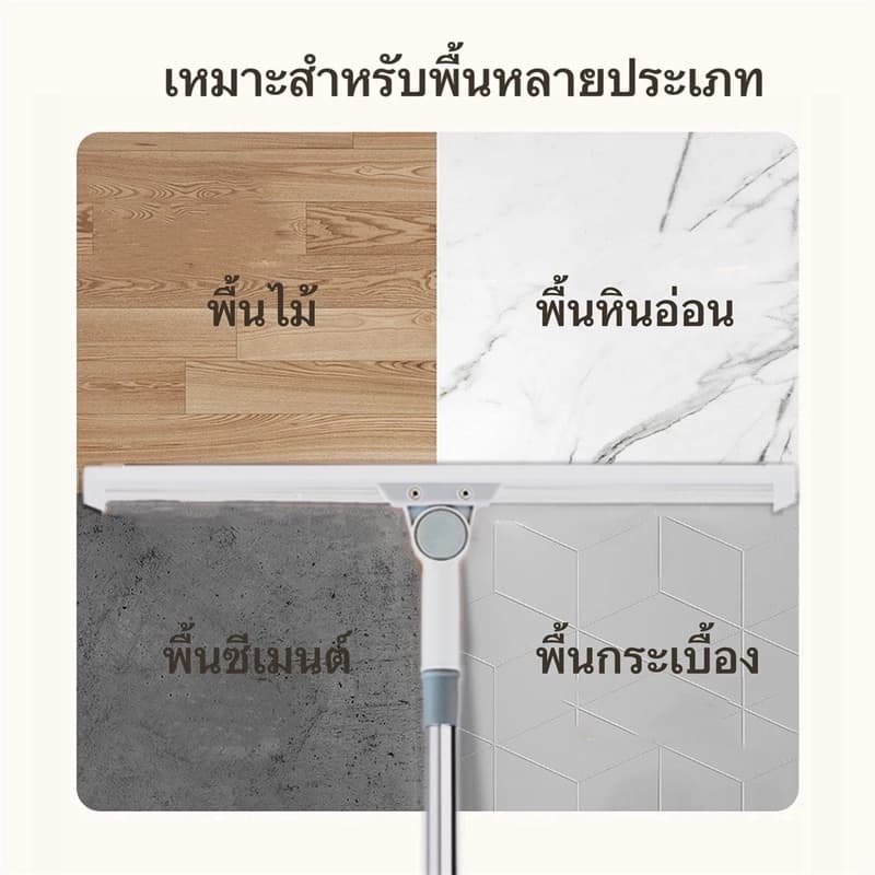 ⭐HOBA⭐ไม้ถูพื้นแบบแบน ไม้ถูพื้นรีดน้ำซักผ้าม็อบมืออัตโนมัติ ไม้ถูคนขี้เกียจ ไม้ถูพื้น แบบ รูปที่ 8